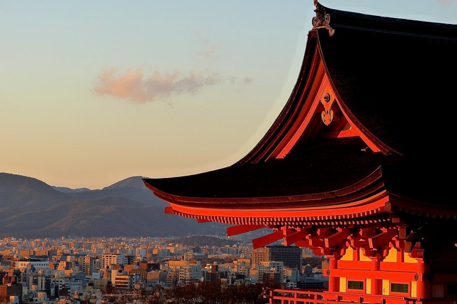 Hoàng hôn tuyệt đẹp Kiyomizu-dera